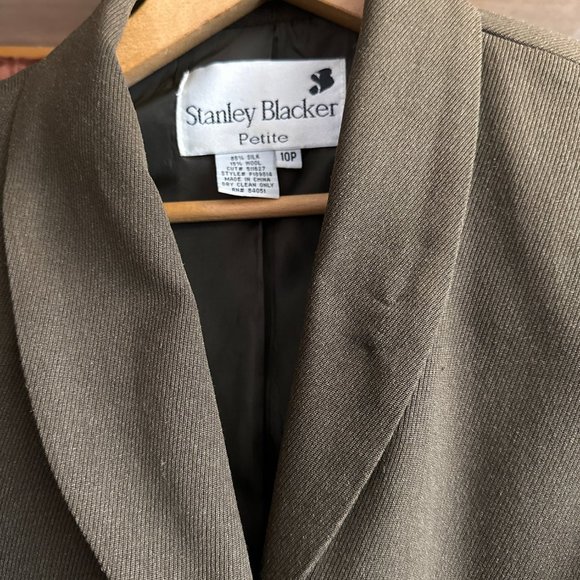 Blacker by Stanley Blacker Women’s Silk Wool Blazer / Jacket Size 10P - Picture 9 of 10